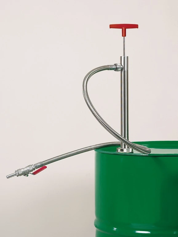 Pompe vide-fût inox - Flexible d'écoulement & robinet - Echantillonneurs,  pompes vide-fût, fournitures pour laboratoire, distributeurs - Bürkle GmbH