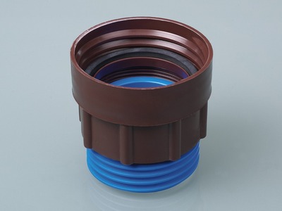 Adaptador de rosca de PP, 64 mm (BSI) - DIN 71