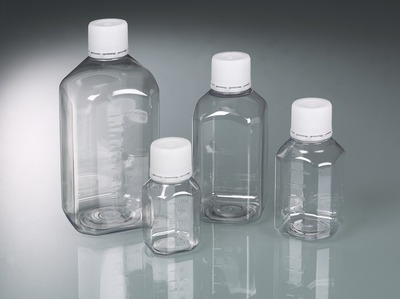 Botellas para laboratorio PET estéril