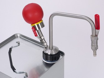 Solvent pump for tin-foil canisters