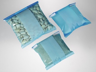 Sampling bag SteriBag Blue, filled