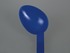 Sampling spoon curved, long handle, blue, detail of spoon