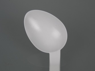 Sampling spoon curved, long handle, disposable Bio, detail of spoon