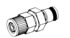 Schnellverschluss- Kupplungen NW 3,2 mm, Vaterteile, Schlauchnippel mit Schlauchverschraubung Zeichnung