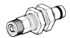 Schnellverschluss- Kupplungen NW 6,4 mm, Vaterteile, für Plattenmontage mit Schlauchverschraubung Zeichnung