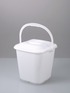 Four-sided bucket with lid
